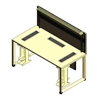 07-VP ST Rectangular desks with pedestal support