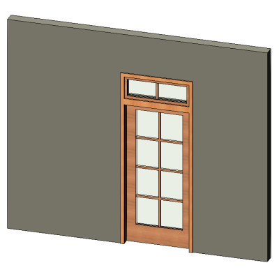 8 lite patio door w transom