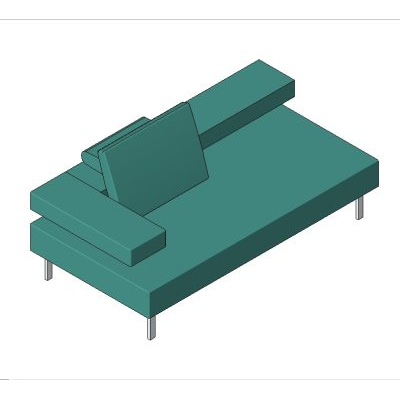 Teal Terminal Sofa
