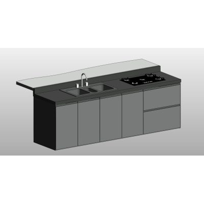 Island Kitchen Unit with Modern Amenities
