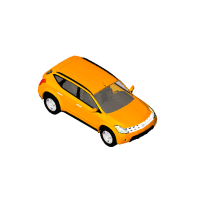 Orange Compact SUV Car