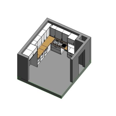 Families l-shaped kitchen space