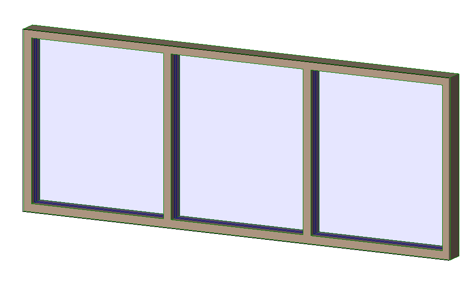 Aluminum Exterior Window - 3 Wide 3890