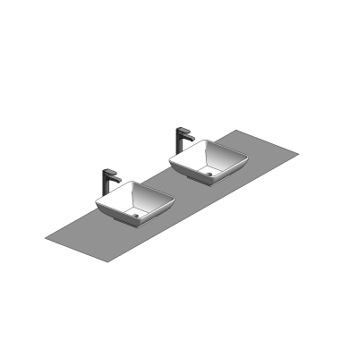Double Vanity with Vessel Sinks