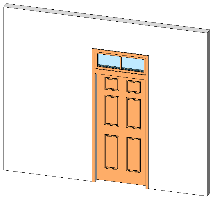 6 panel door w transom
