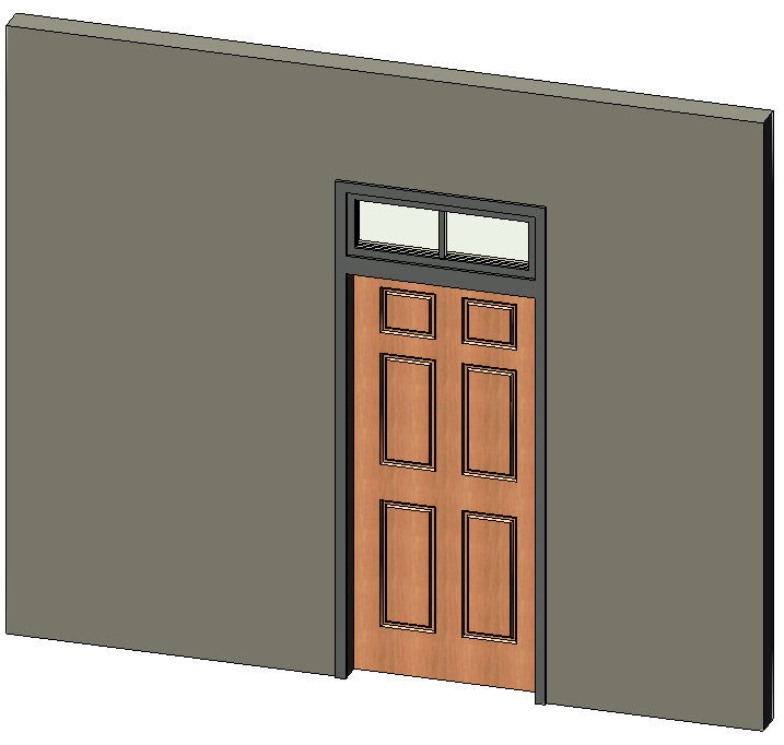 6 panel door w transom