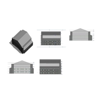 Angar project in revit.