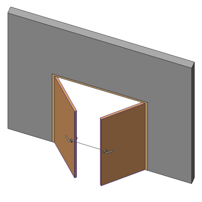 Flush-Double-Door-Adj swing-w handle 2100