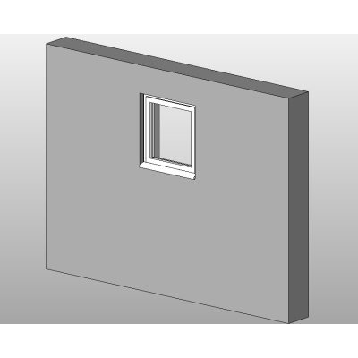 Window with modern recessed frame