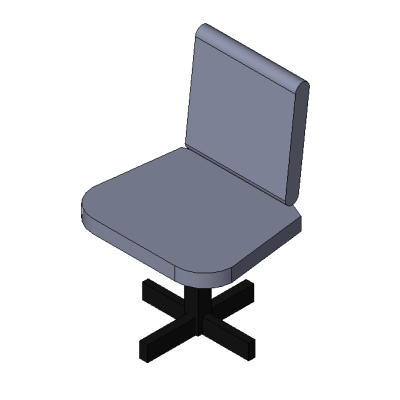 Ergonomic desk chair with modern 4-point base