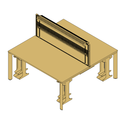 Spacious Twin Work Desks