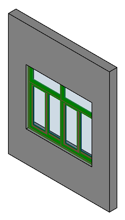 aluminium window with sill and lintel 12975