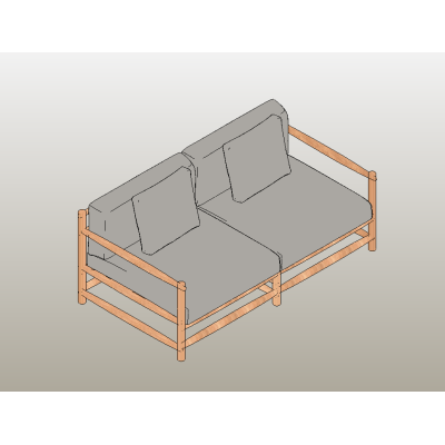 Wooden Frame Sofa