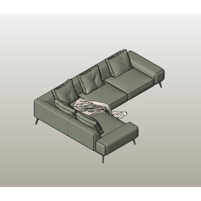 Contemporary L-Shaped Sofa