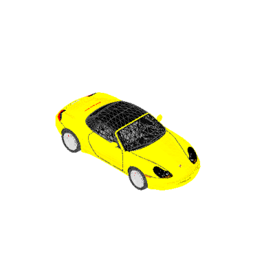 Yellow Porsche Car