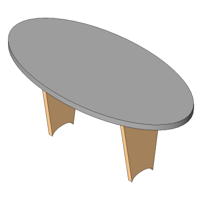 Sleek Elliptical Table Design
