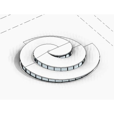 Spiral building by big architects - revit 2020