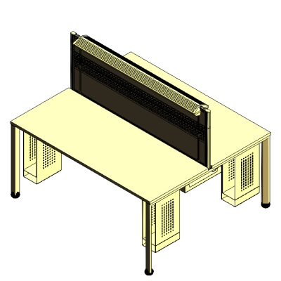 05-VP ST Double desks with recessed middle leg 138cm width
