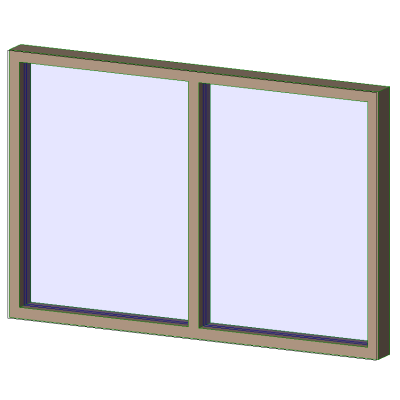 Aluminum Exterior Window - 2 Wide 3886