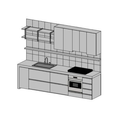 Integral kitchen revit
