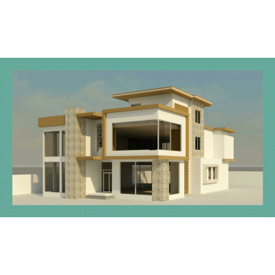 3d modern villa