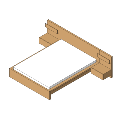 IKEA Malm Queen Bed with End Tables