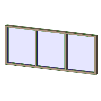 Aluminum Exterior Window - 3 Wide 3890