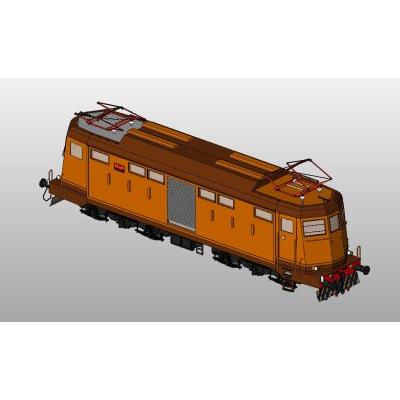 Electric locomotive with detailed pantographs
