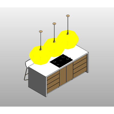 Illuminated Kitchen Island