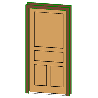 Three-Panel Modern Door