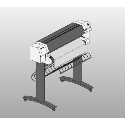 Professional plotter detailed office model