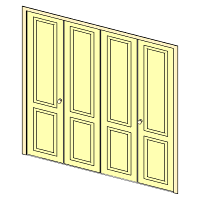 Elegant Double Folding Door with Molding