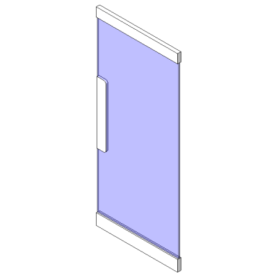 Rail-Mounted Frameless Glass Door Parametric