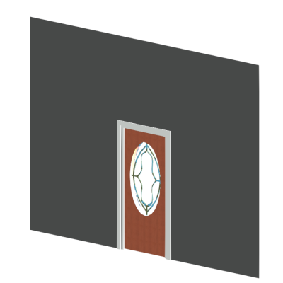 FRONT DOOR WITH PAnels and pattern inset 10134