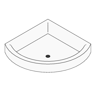 Elegant Round Corner Shower Base