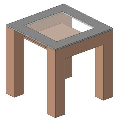Modern Glass-Top Coffee Table