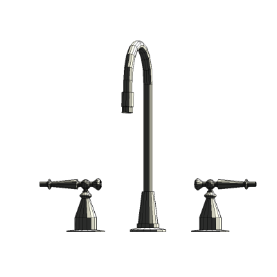 Faucet set with 3 detailed pieces