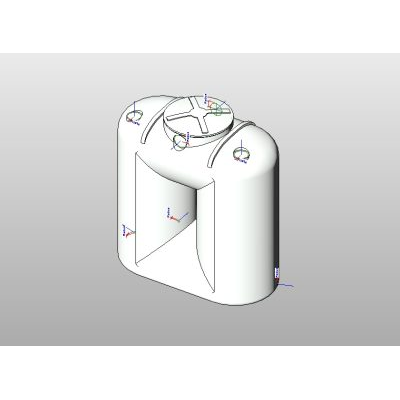Slim water tank with detailed lid