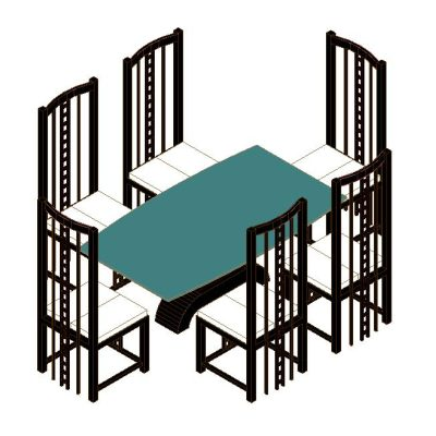 Elegant Dining Set with Wooden Finish