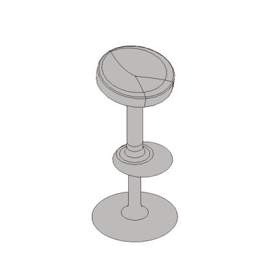 Metallic Rounded Stool