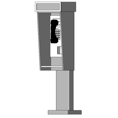 Public Payphone Stand