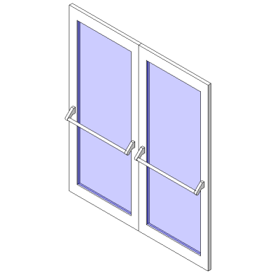 Dbl Glass - w Push Bar