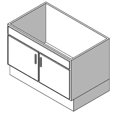 Bathroom Sink Cabinet with Double Doors