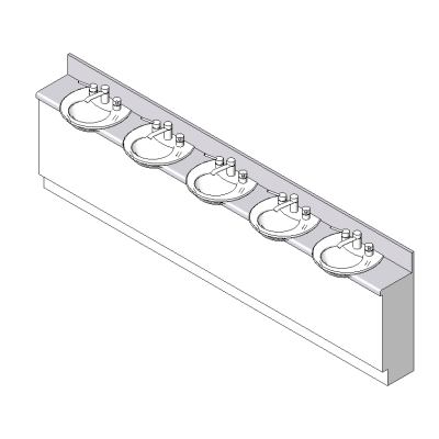Five-Basin Vanity Unit