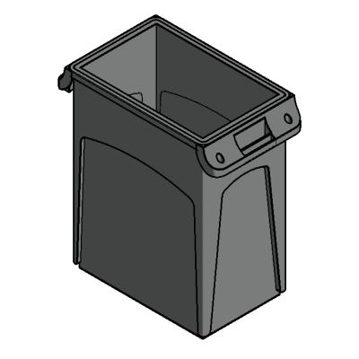 Restaurant Trash Can SlimJim Revit 2018