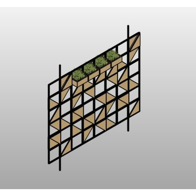 Decorative Partition with Shelves