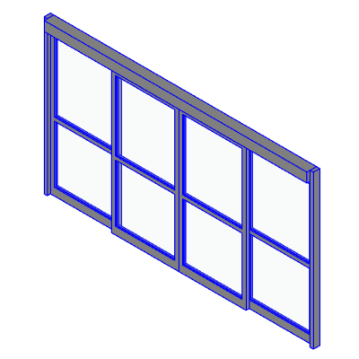 Curtain Wall Panel - Automatic Sliding Double Doors