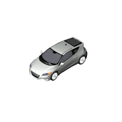 Silver Compact Car