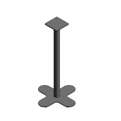 Minimalist Cross Pedestal Table