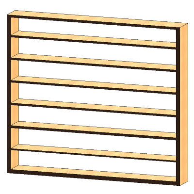 Sleek Open Shelf Unit